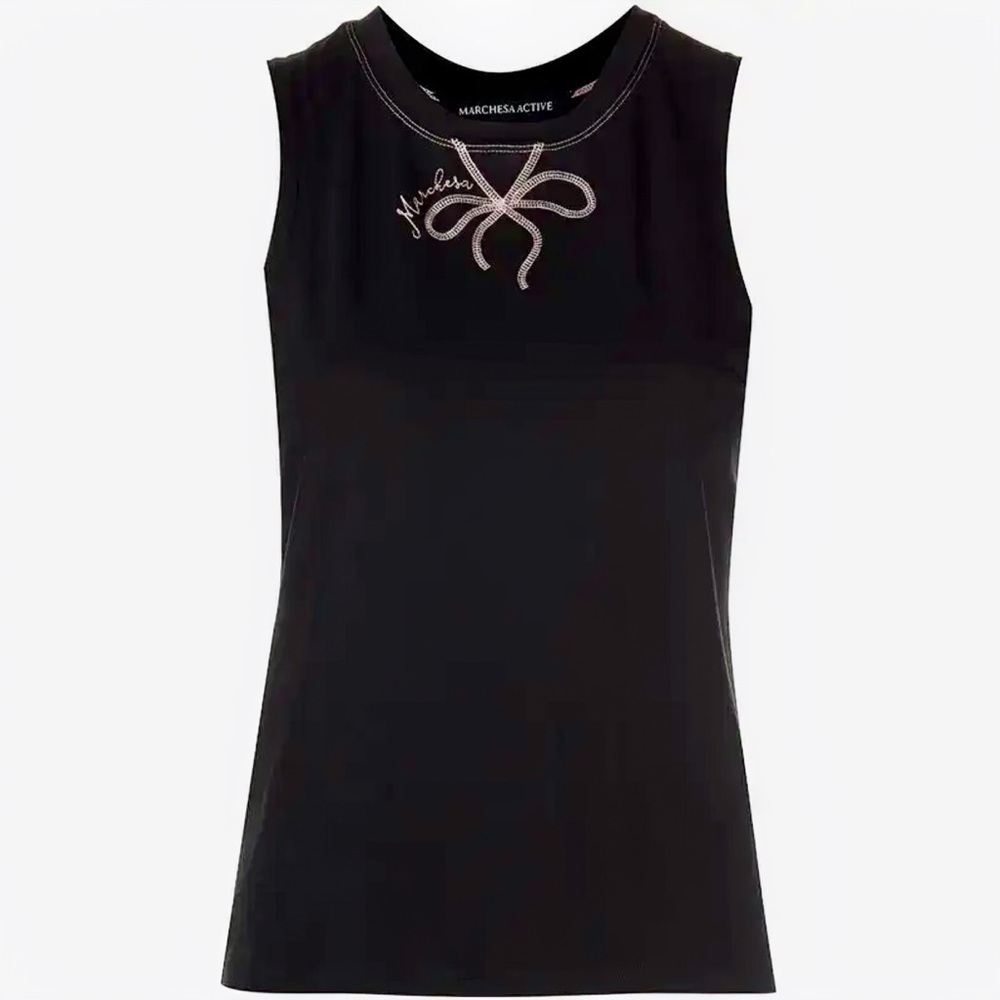 NWT Marchesa Active ‘Casey’ Tank Top in Black & Pink Size Medium